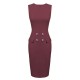 2PCS  Button Work Pencil Dress