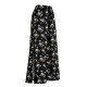 Black  Antique Floral Wide-Leg Pants