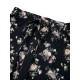 Black  Antique Floral Wide-Leg Pants