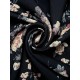 Black  Antique Floral Wide-Leg Pants