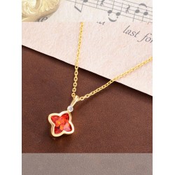 Alloy Four Leaf Clover Necklace