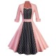  Polka Dot Patchwork Dress