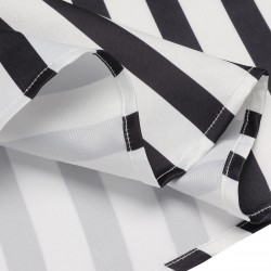 Black & White  Stripes Suspender Skirt