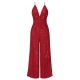 Solid Shiny Slip Vintage Jumpsuit