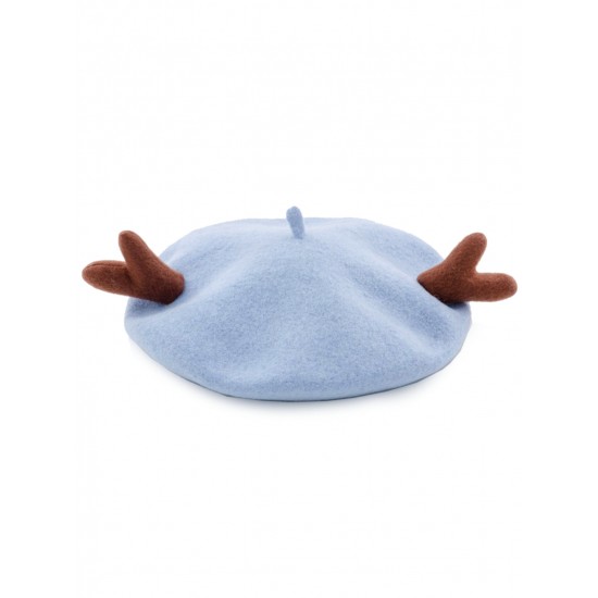  Solid Antlers Wool Berets