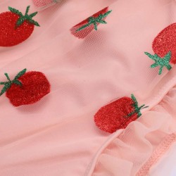 Plus Size  Lace Strawberry Cami Tankini Set