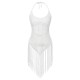 White  Grid Halter Cover Up